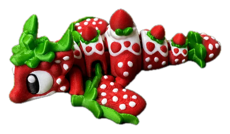 Aardbeien draak met ei
