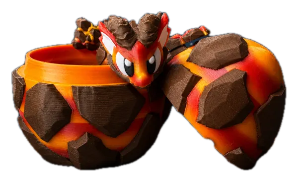 Lava draak met ei