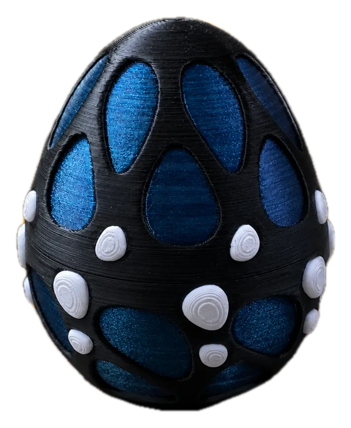 Blauwe vlinder draak met ei