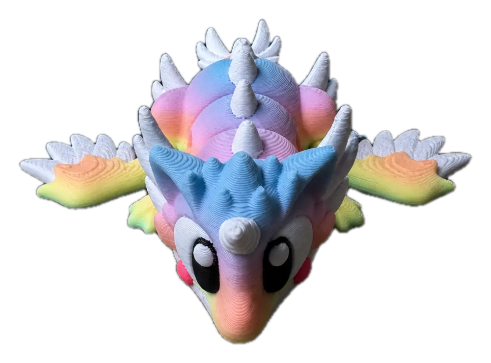 Regenboog draak met ei