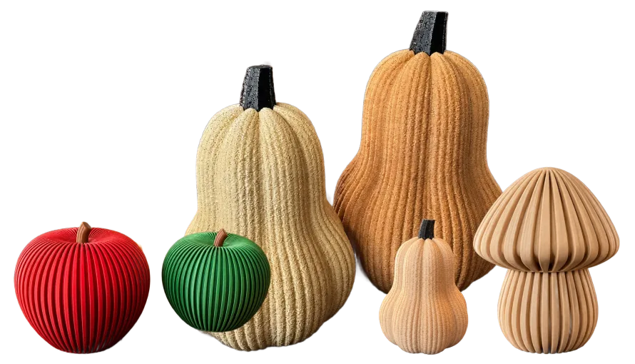 Appels, Pompoenen, Pompoen klein beige, Paddenstoel klein